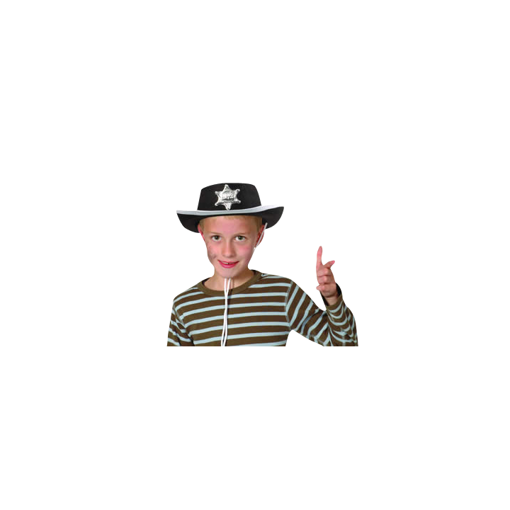 Chapeau Cowboy En Feutre Pour Enfant - Avec étoile De Shérif | Déguisement Western Soirée Thème