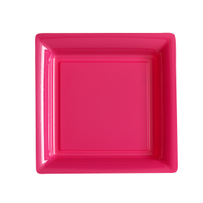 Assiettes carrées en plastique - lot de 12 | Le Géant de la Fête