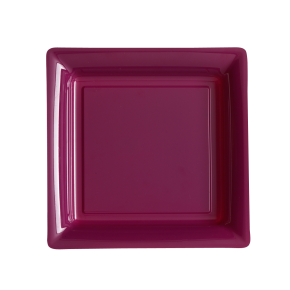 Assiettes à dessert carrées en plastique - lot de 12 | Le Géant de la Fête