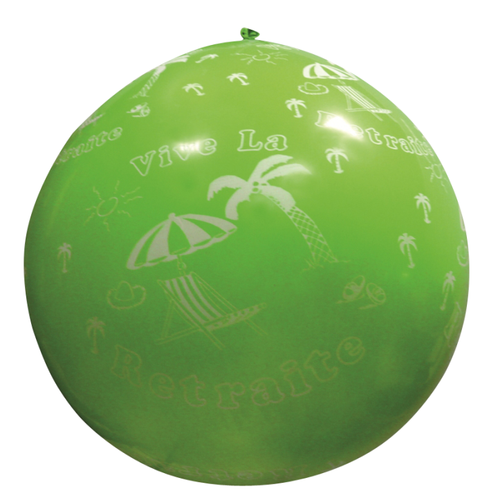 Ballon "Vive la retraite" - Ø 1 m | Le Géant de la Fête
