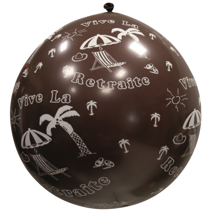 Ballon "Vive la retraite" - Ø 1 m | Le Géant de la Fête