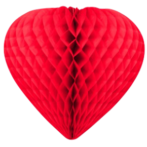 Coeur en papier alvéolé - 30 cm | Le Géant de la Fête