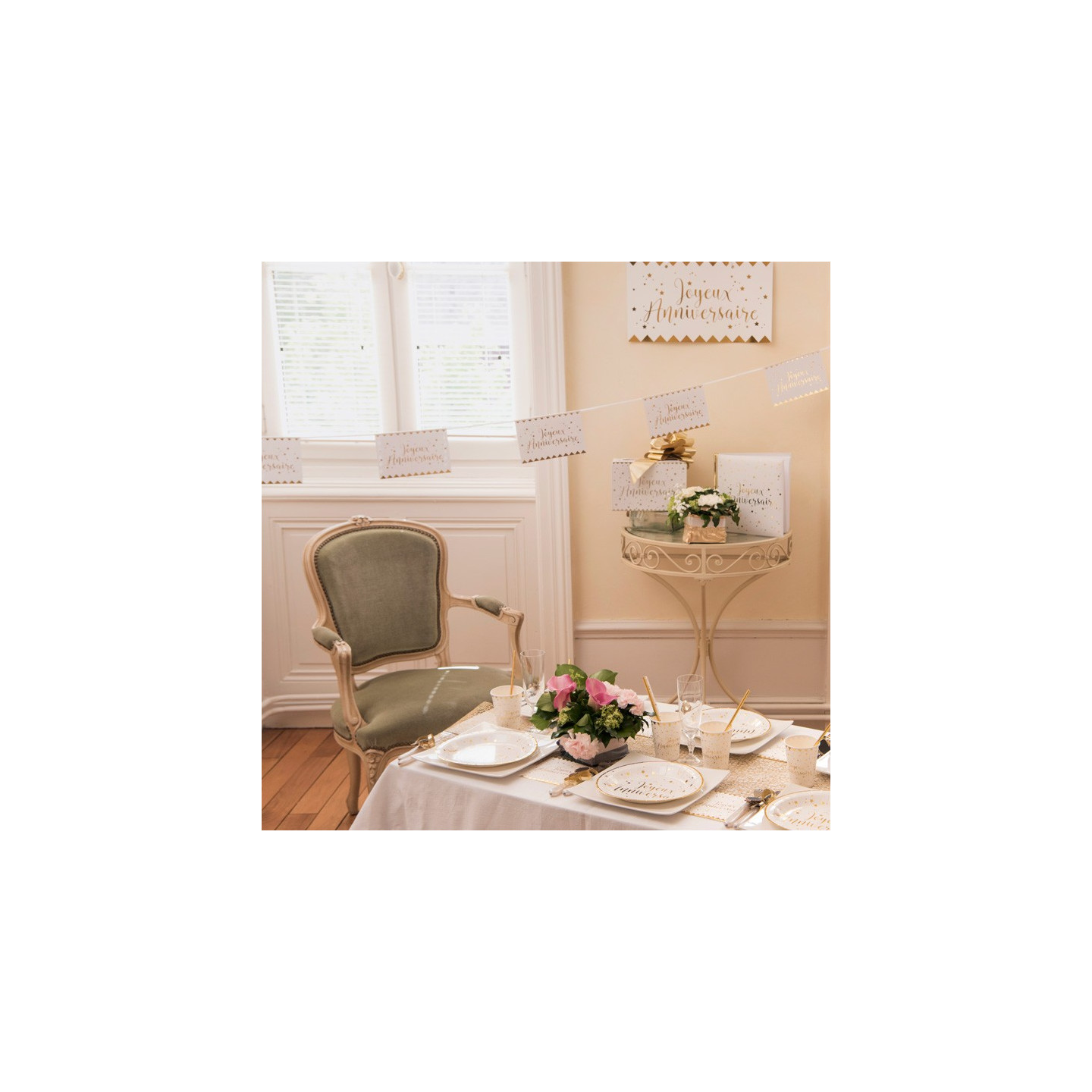 SANTEX 6652-20, Tirelire Joyeux Anniversaire étincelant, Blanc/Rose Gold SANTEX 6652-20, Tirelire Joyeux Anniversaire étincelant, Blanc/Rose Gold