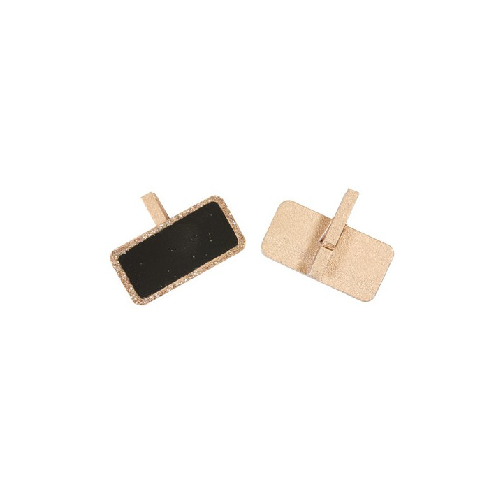 Mini pinces ardoise contour paillettes (lot de 6) | Le Géant de la Fête