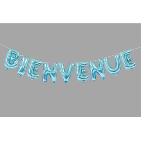 Guirlande de ballons métallisés "Bienvenue" | Le Géant de la Fête