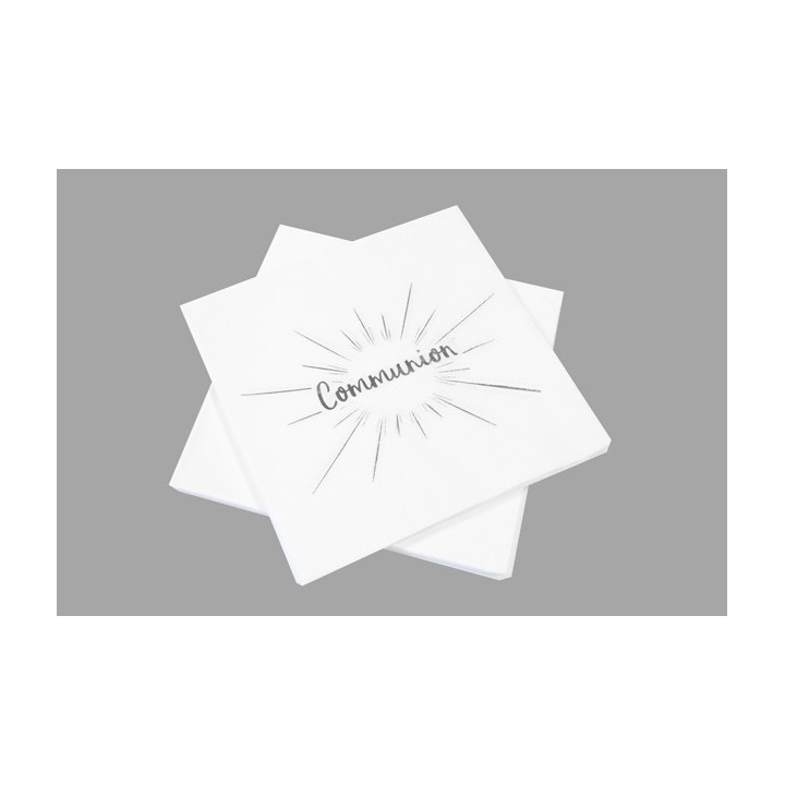 Serviettes “Communion” - Couleurs métalliques - lot de 20 | Le Géant de la Fête