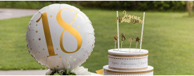 Anniversaire Blanc et Doré